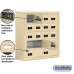 Salsbury Cell Phone Storage Locker - 5 Door High Unit (8 Inch Deep Compartments) - 12 A Doors and 4 B Doors - Sandstone - Surface Mounted - Resettable Combination Locks